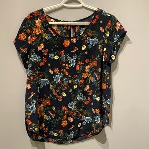 Only Navy Floral Top